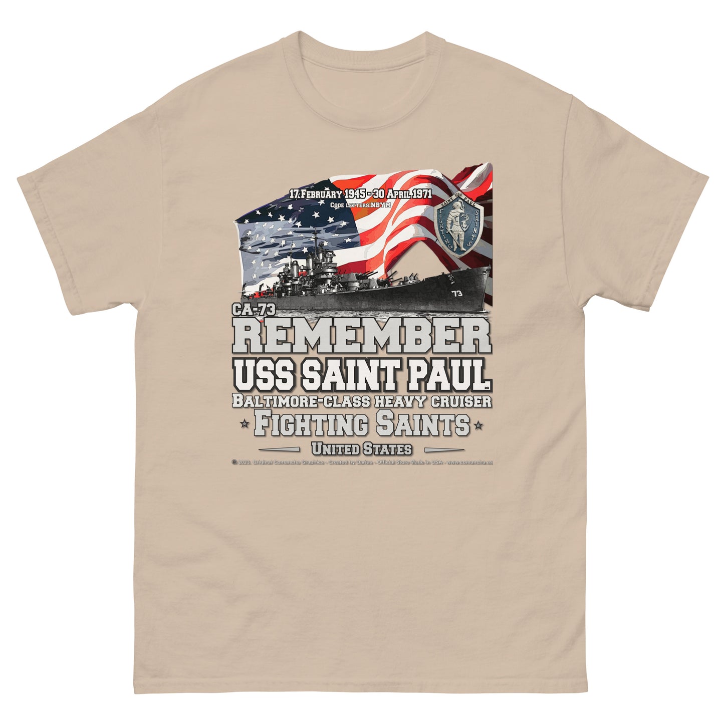 USS SAINT PAUL CA-73 Heavy Cruiser T-shirt