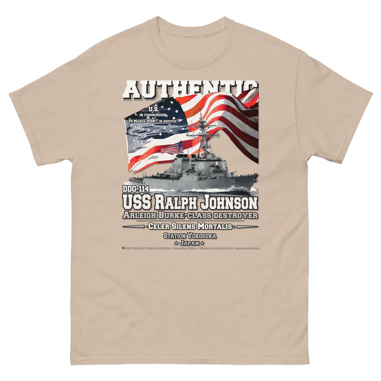 USS RALPH JOHNSON DDG-114 Destroyer T-Shirt