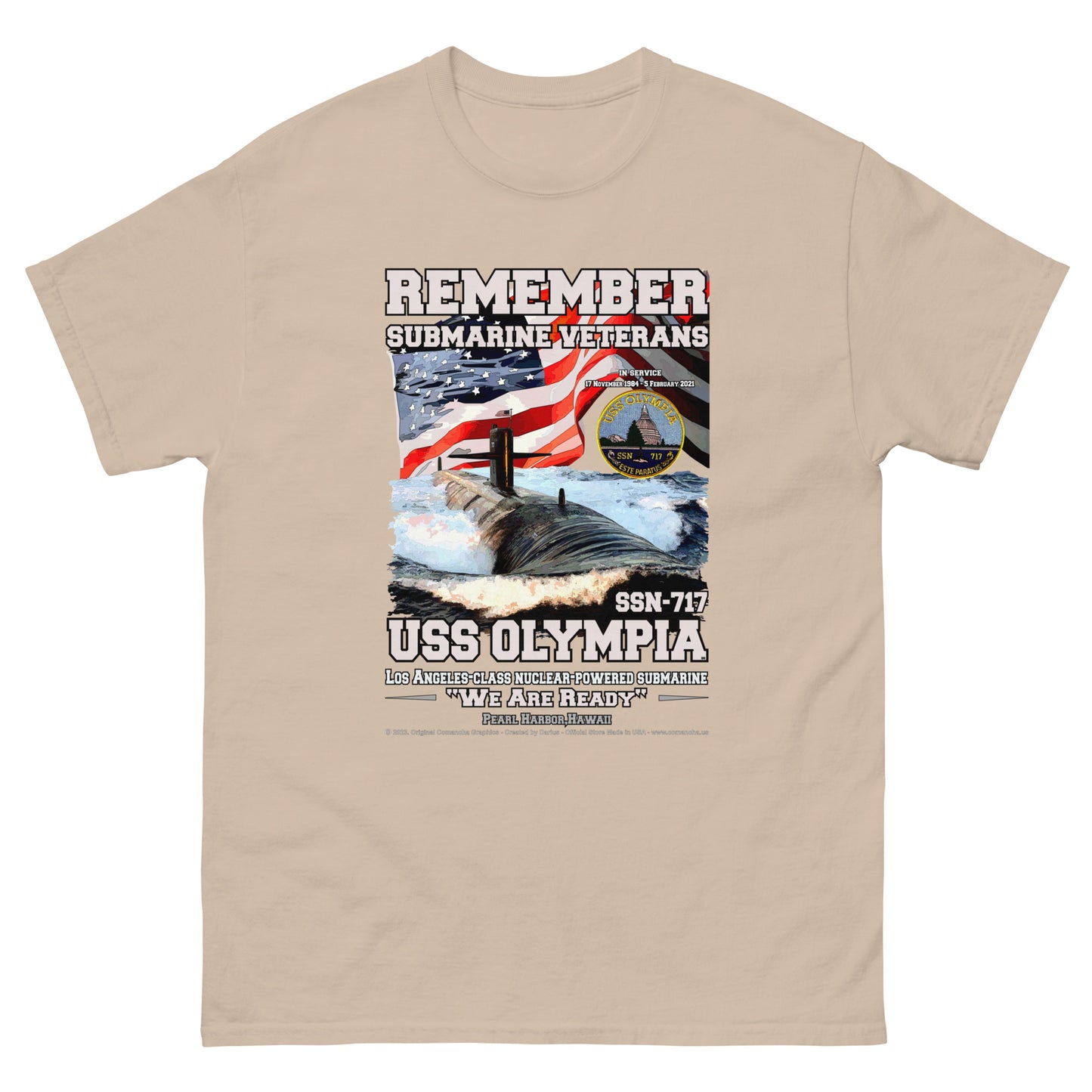 USS OLYMPIA SSN-717 Submarine T-shirt