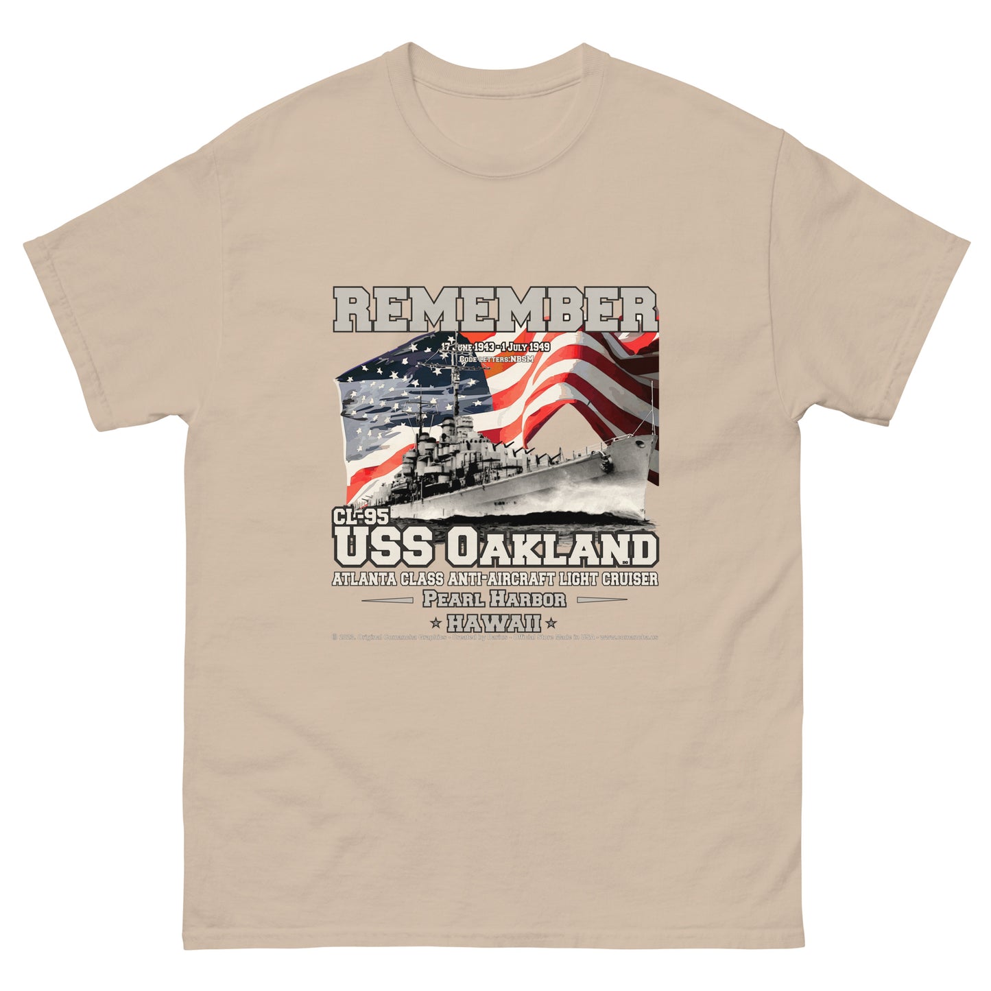 USS OAKLAND CL-95 Light Cruiser T-shirt