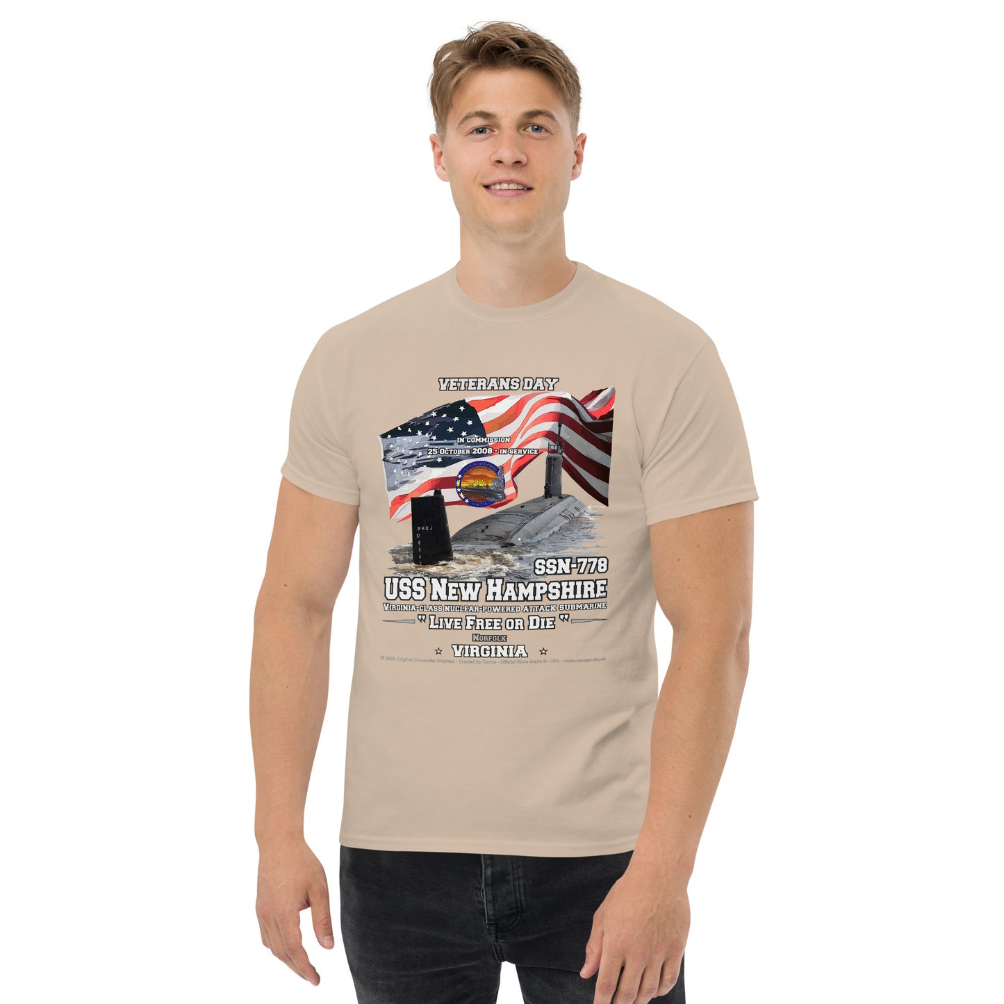 USS NEW HAMPHIRE SSN-778 Submarine Veterans t-shirt