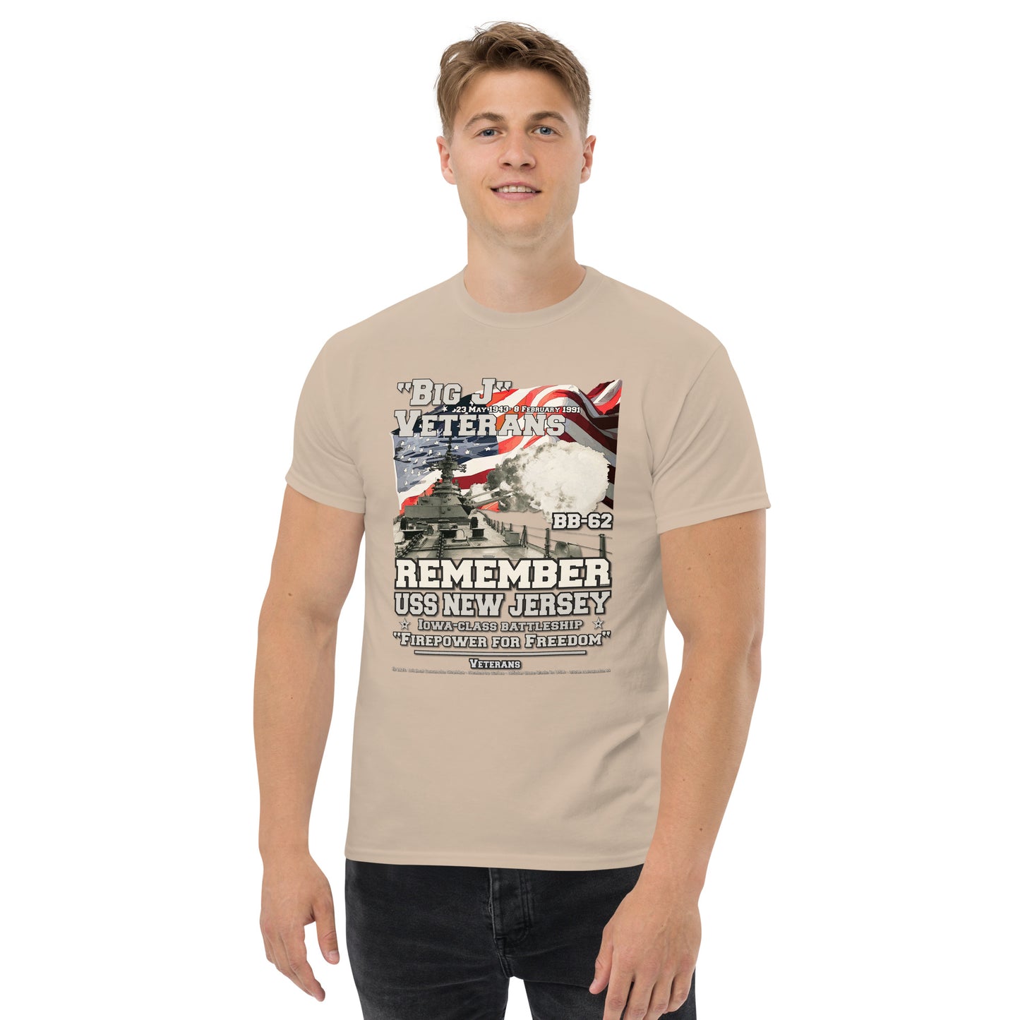 USS NEW JERSEY BB-62 Battleship t-shirt