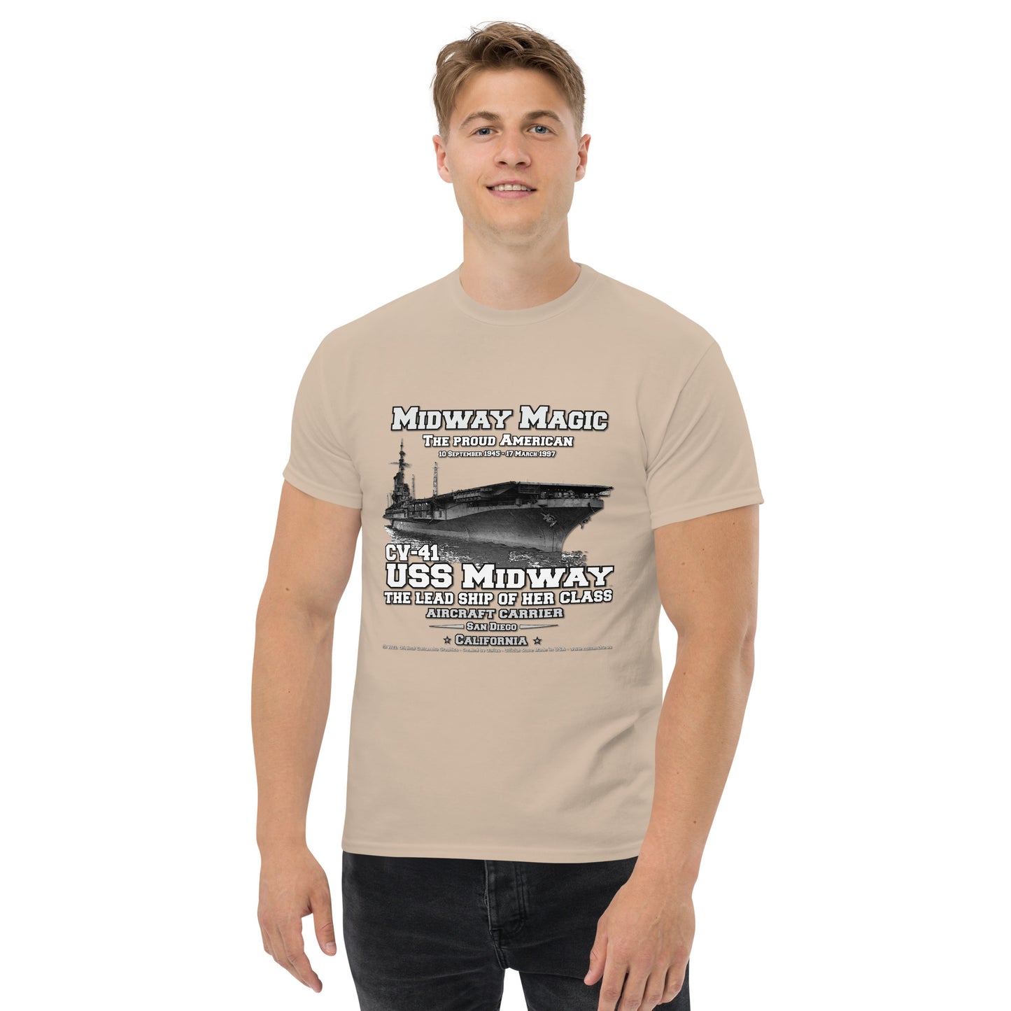 USS MIDWAY CV-41 Aircraft Carrier T-shirt