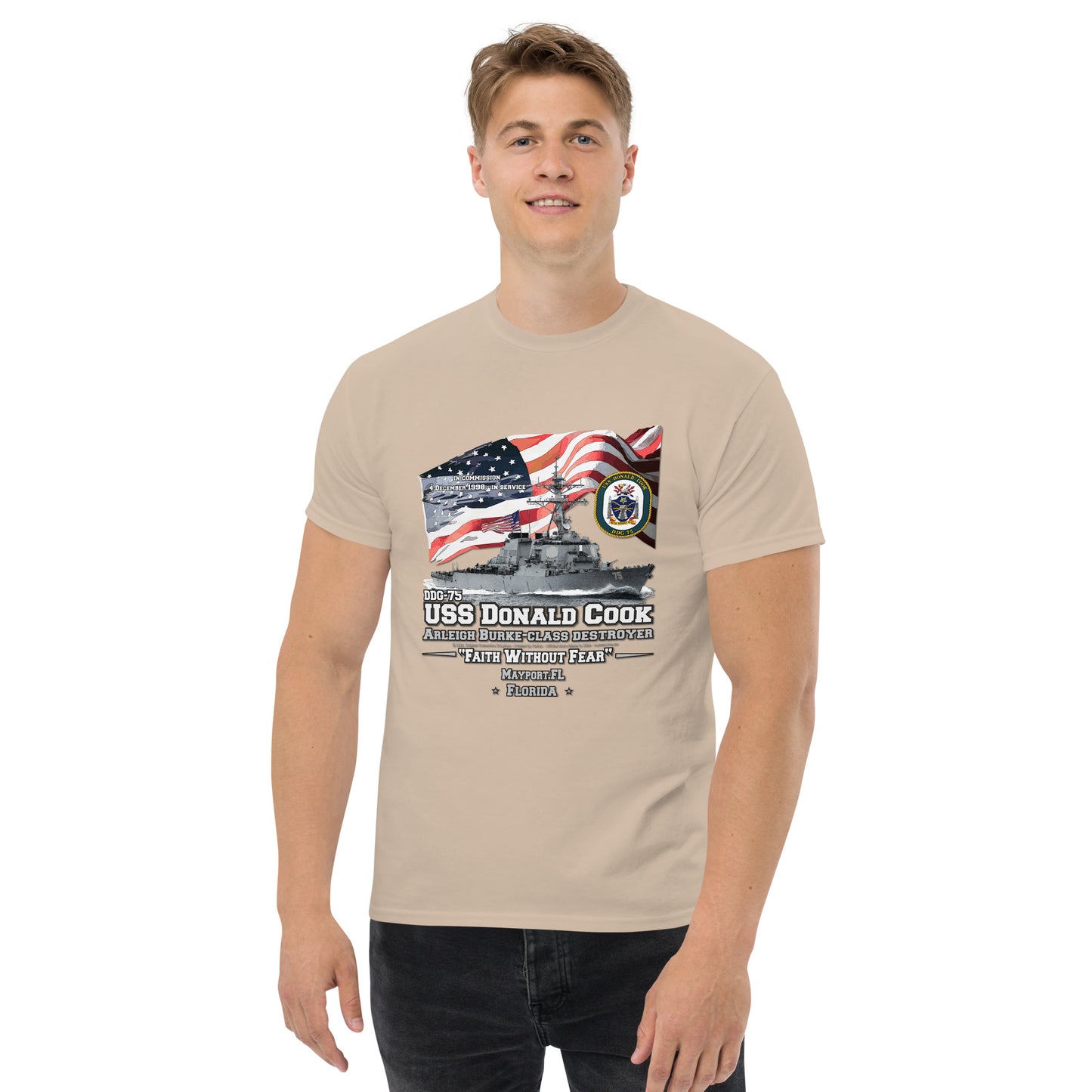 USS DONALD COOK DDG-75 Destroyer T-shirt