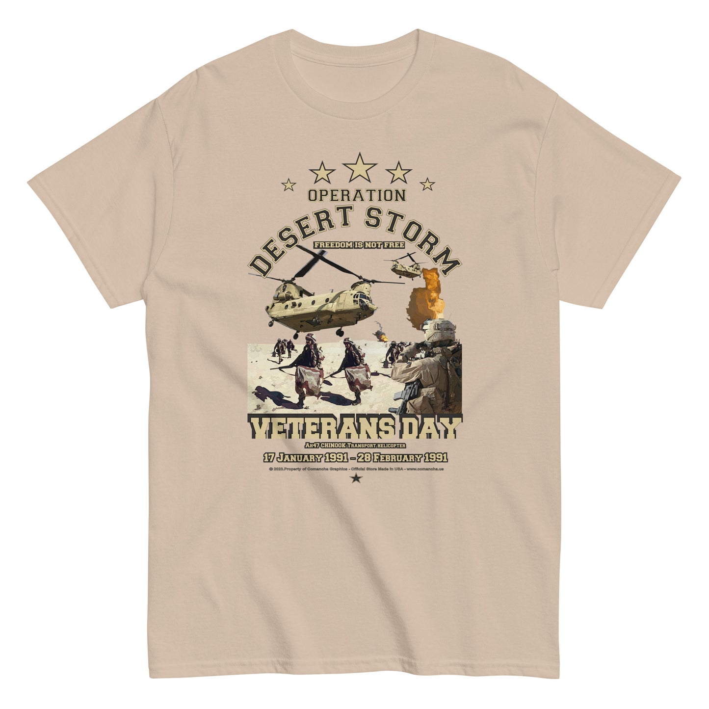 Operation Desert Storm t-shirt,Desert Storm t-shirt,us army t-shirt,comancha,