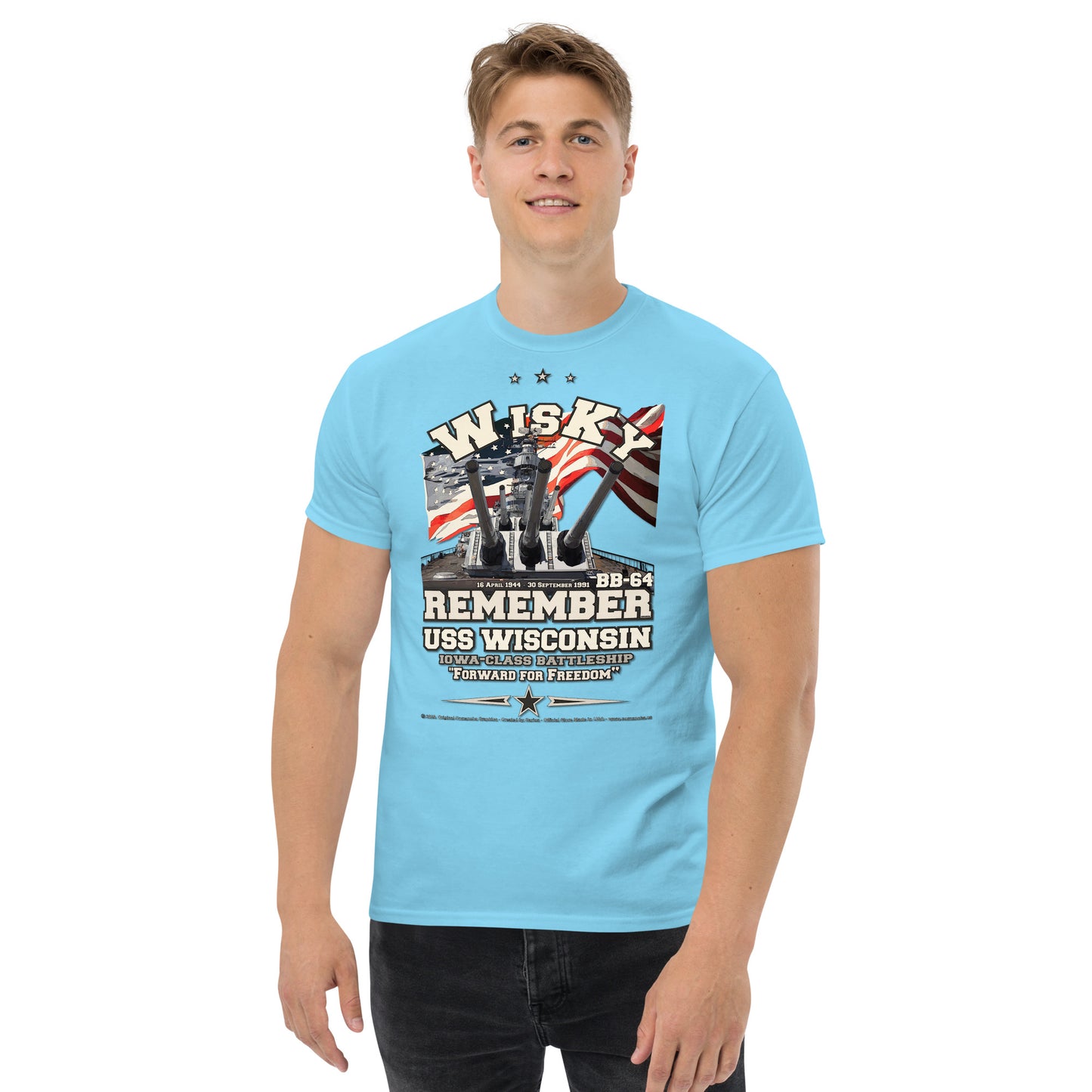 USS Wisconsin BB-64 Battleship t-shirt