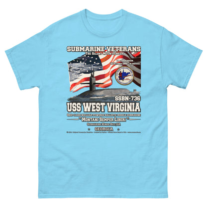 USS West Virginia SSBN-736 Submarine t-shirt