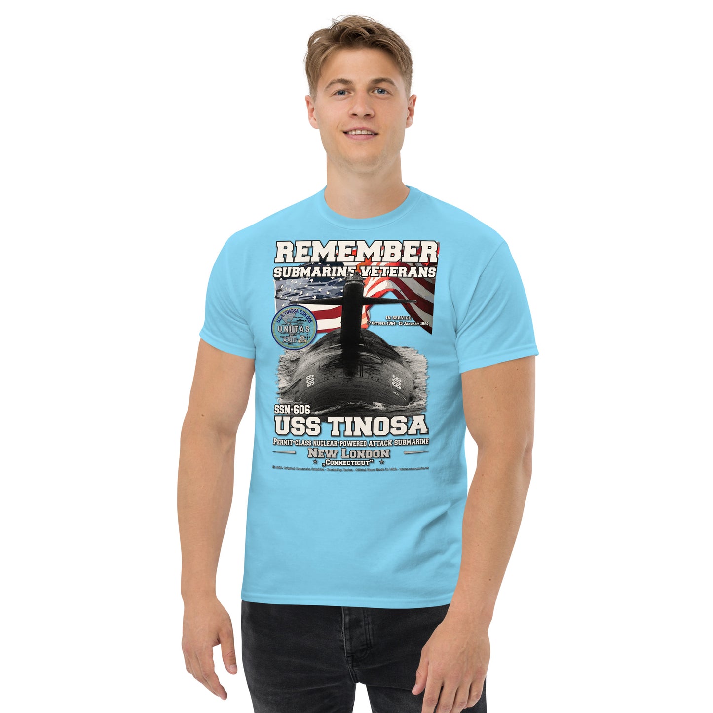 USS TINOSA SSN-606 Attack Submarine t-shirt