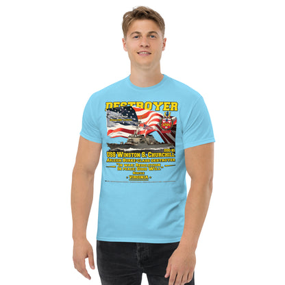 USS Winston Churchill DDG-81 Destroyer Veterans t-shirt