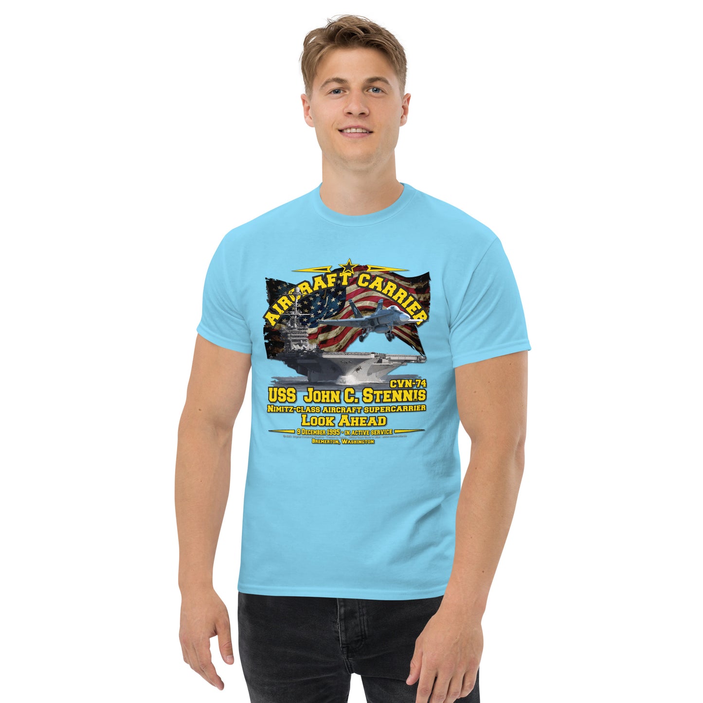 USS JOHN STENNIS CVN-74 Aircraft Carrier T-Shirt