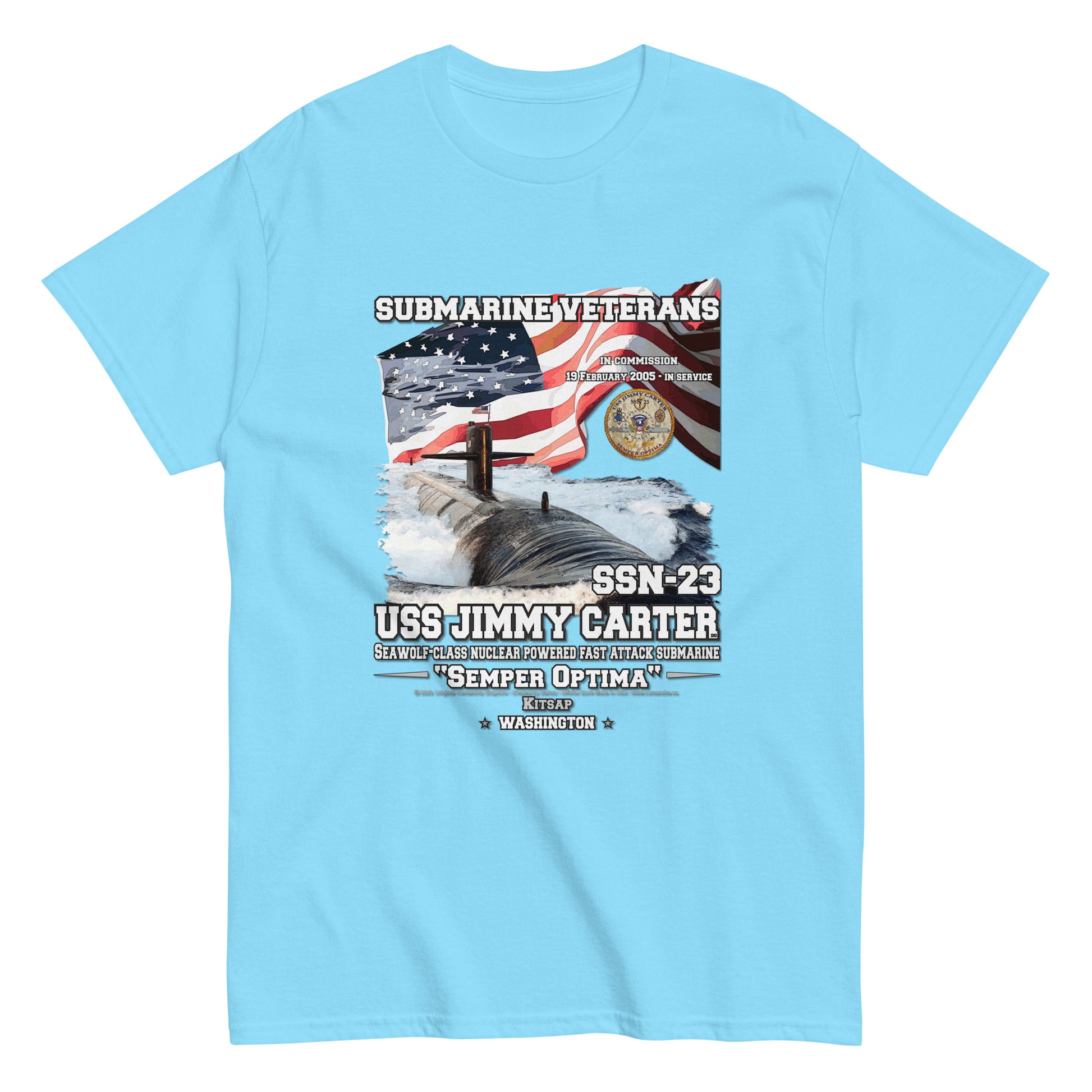 USS JIMMY CARTER SSN-23 t-shirt, US navy Tees, US navy Veterans t-shirts, Submarine Veterans Classic T-Shirt, Comancha Navy T-shirt, USS JIMMY CARTER SSN-23 Submarine t-shirt, Veterans submaarine T-Shirt, Comancha Store T-shirt,