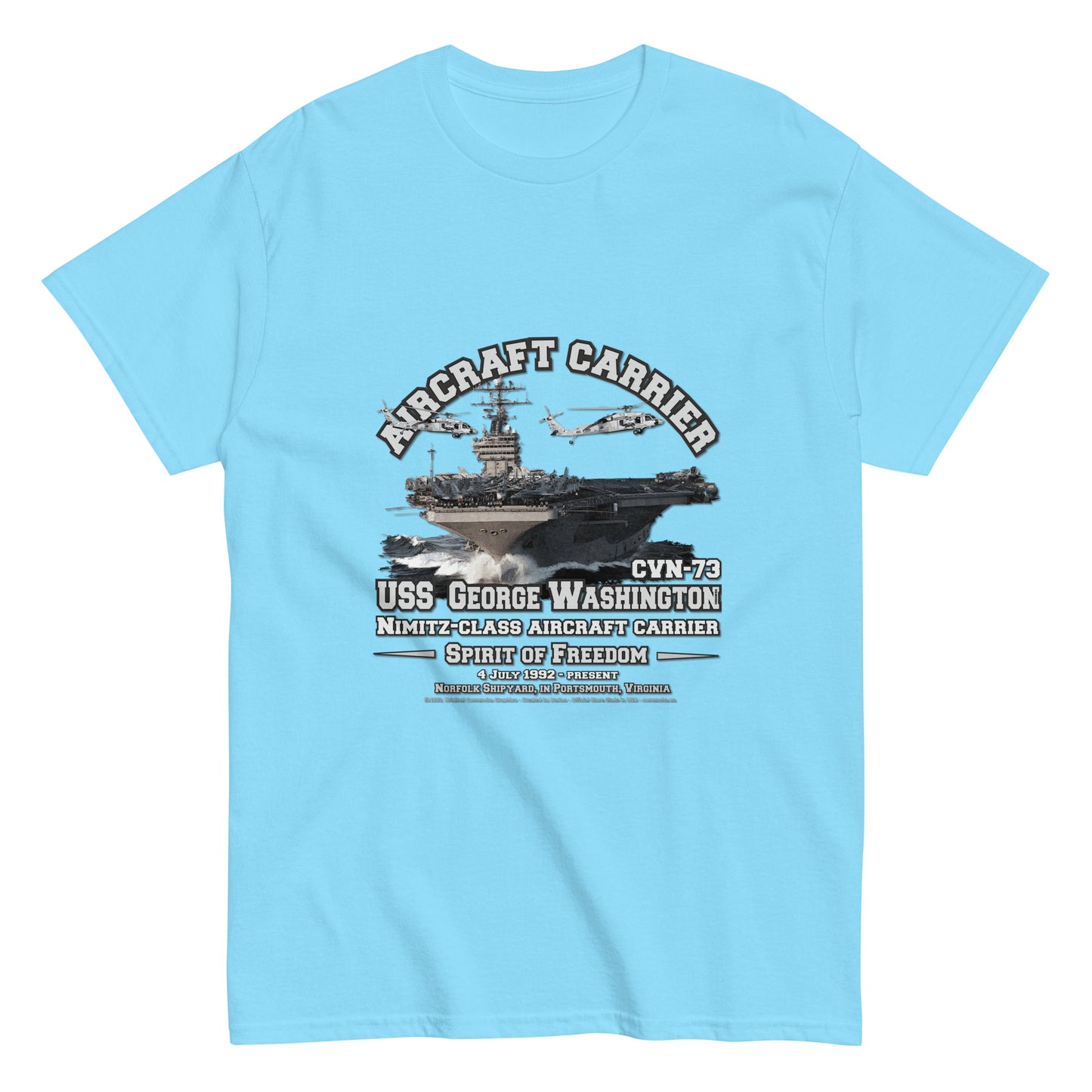 USS GEORGE WASHINGTON CVN-73 Aircraft Carrier Veterans Classic Tee,