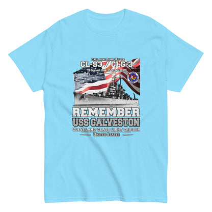 USS GALVESTON tee, USS GALVESTON veterans tee,USS GALVESTON CL-93 Cruiser Veterans Classic Tee, Comancha Store Tees,