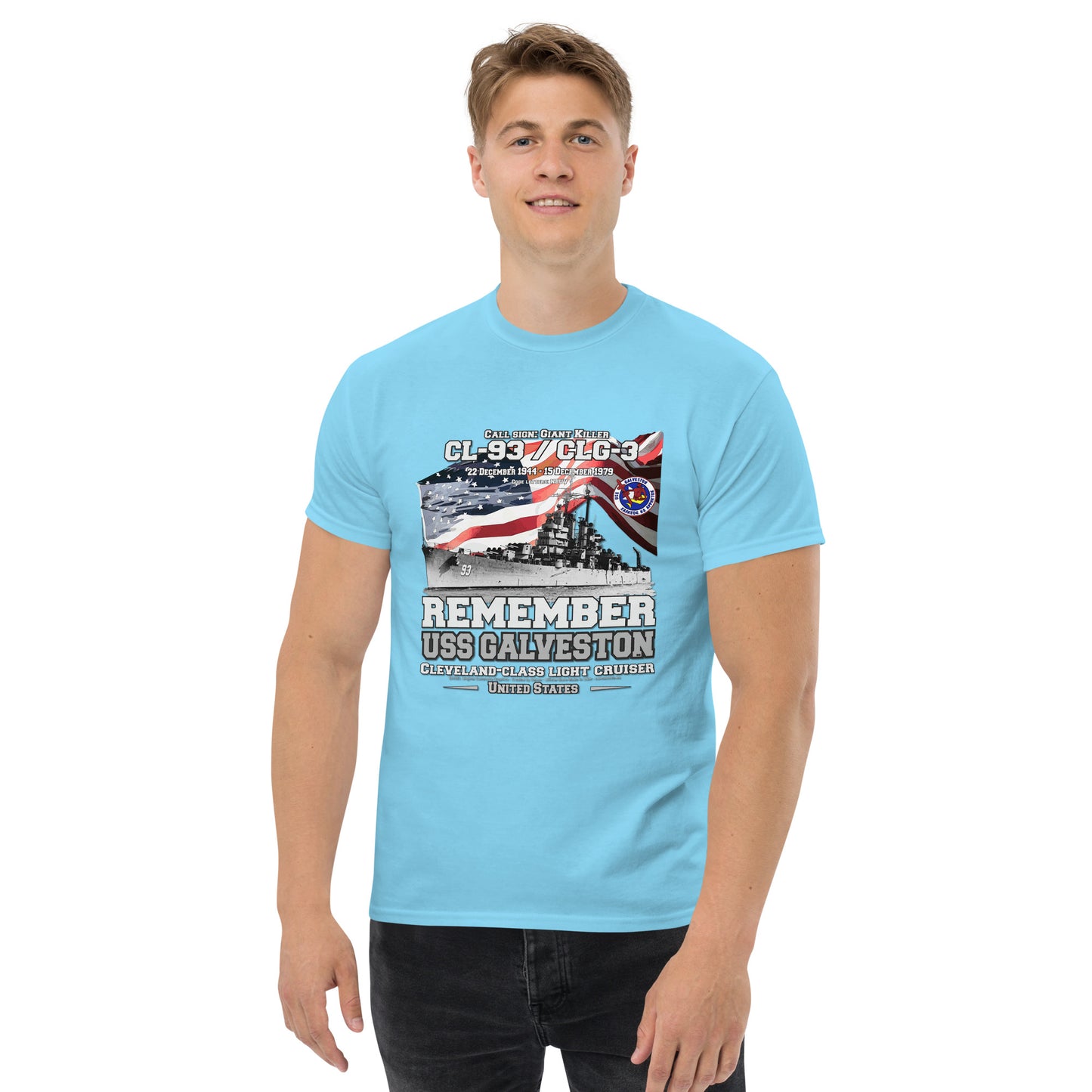 USS GALVESTON CL-93 Cruiser t-shirt