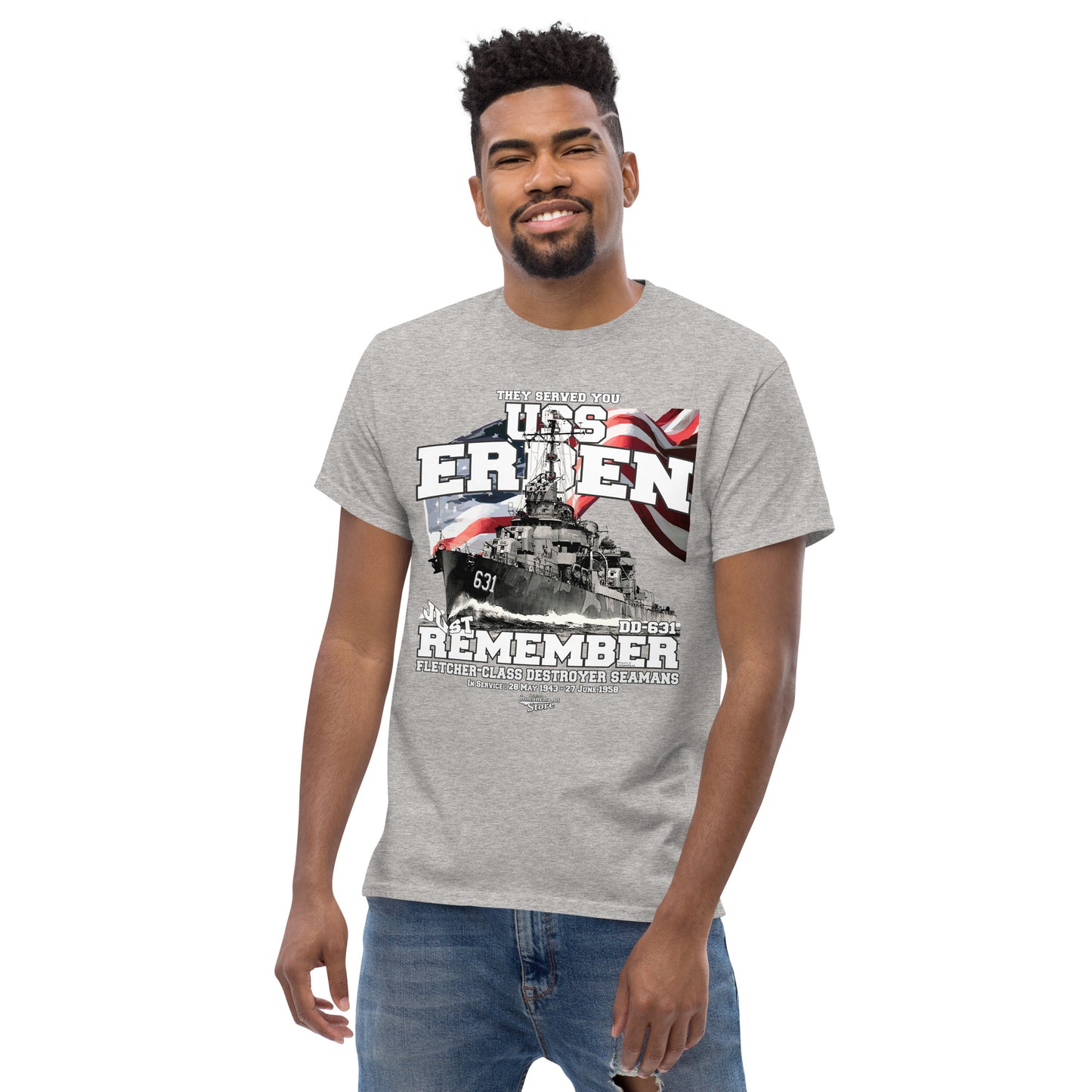 USS Erben DD-631 destroyer t-shirt