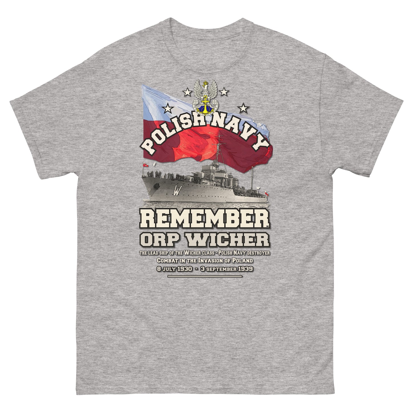 ORP WICHER Polish Navy Destroyer t-shirt