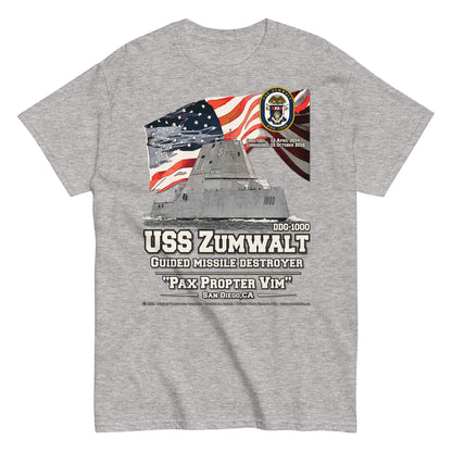 USS ZUMWALT DDG-1000 Missile Destroyer T-shirt, Comancha T-shirt,