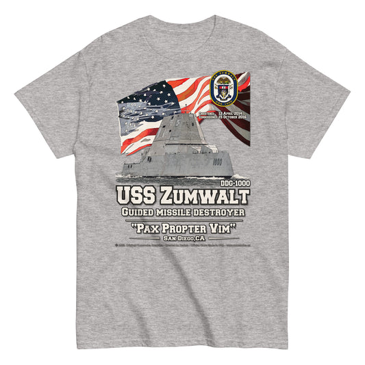 USS ZUMWALT DDG-1000 Missile Destroyer T-shirt, Comancha T-shirt,