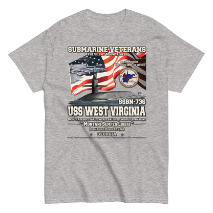 USS West Virginia Submarine classic t-shirt, Comancha Military T-shirt,