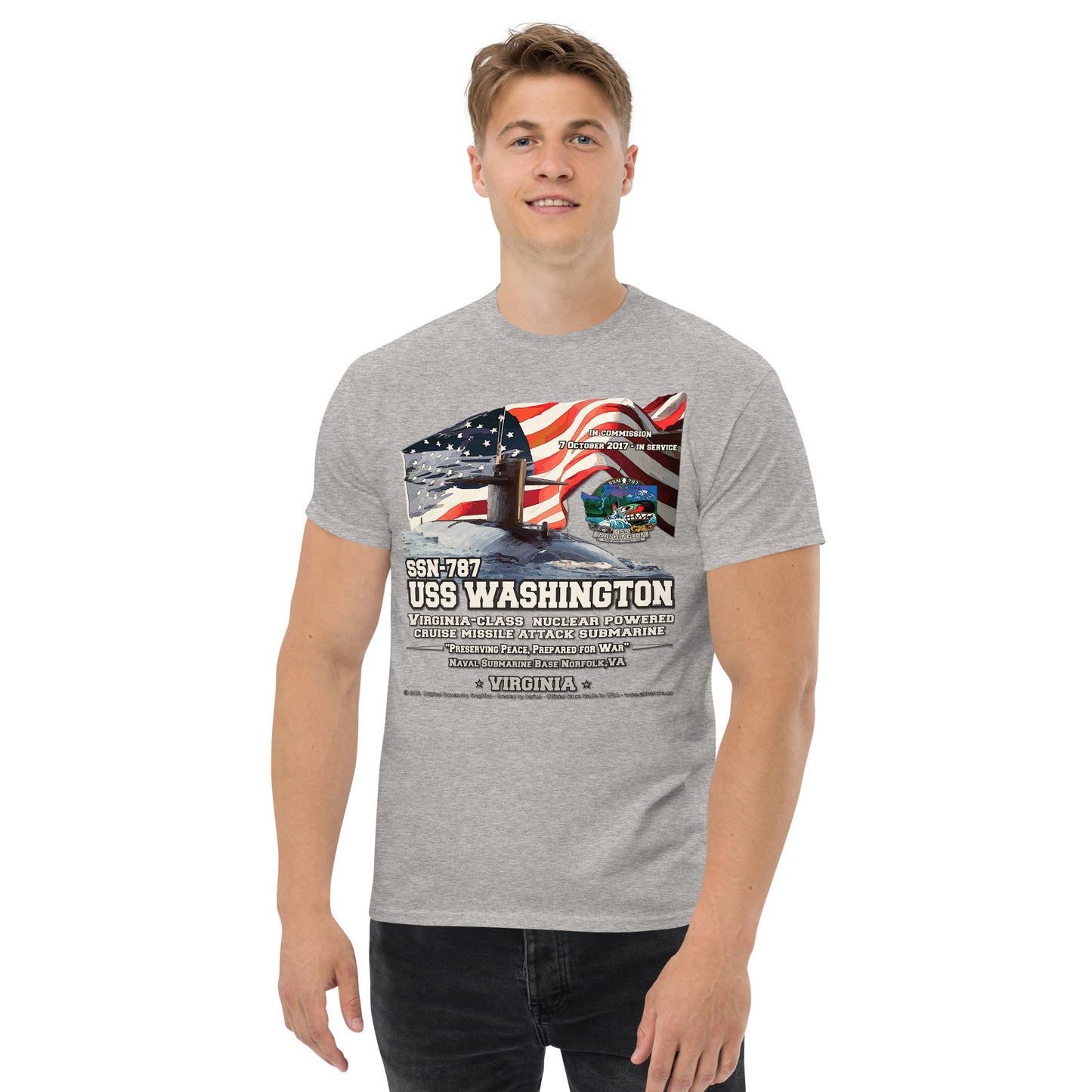 USS WASHINGTON SSN-787 Submarine T-shirt