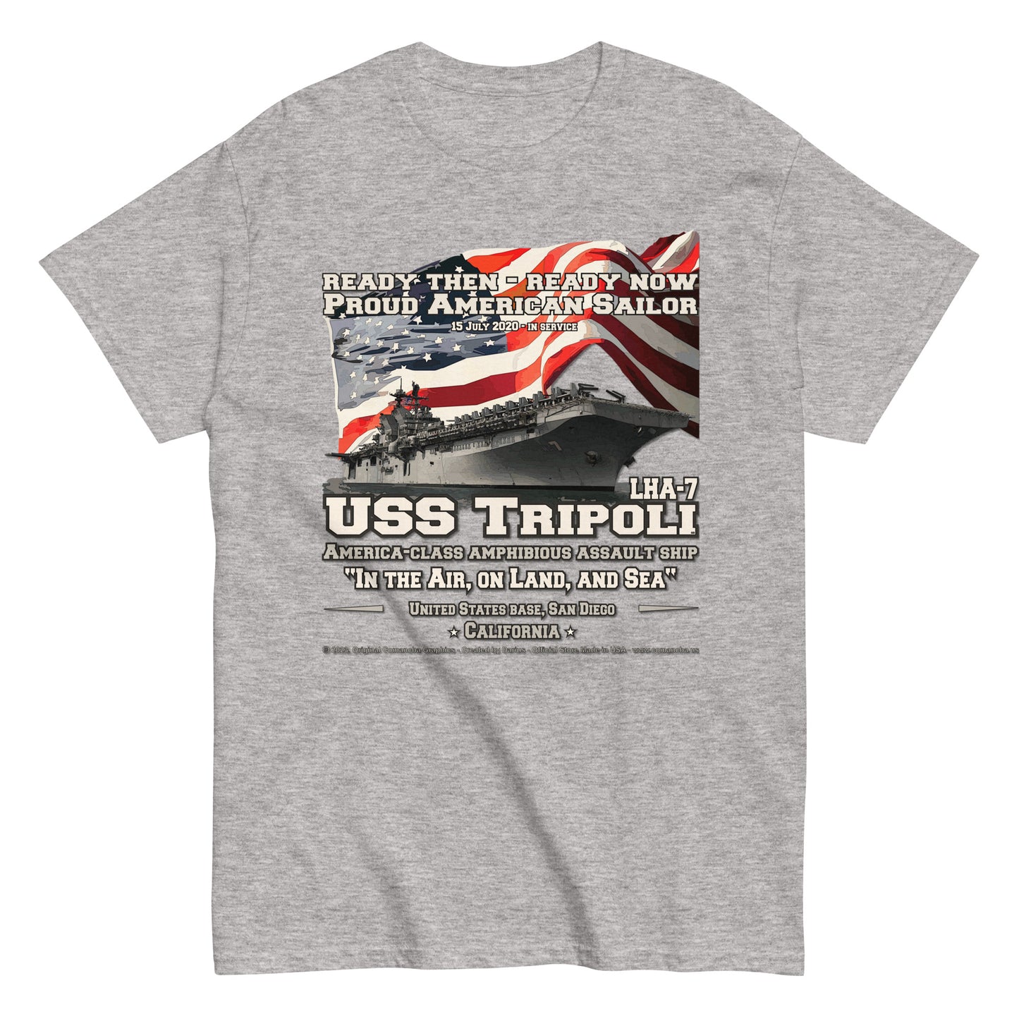 USS TRIPOLI LHA-17 Amphibious Assault Ship T-Shirt, Comancha Tee,