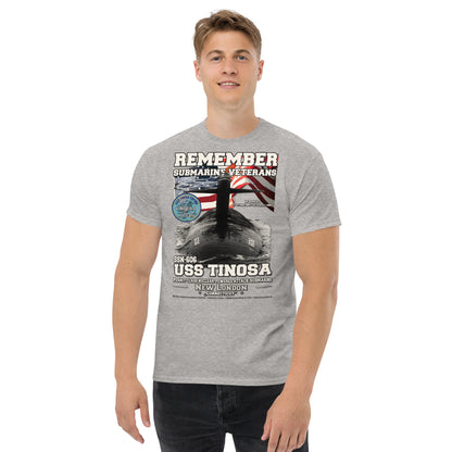 USS TINOSA SSN-606 Attack submarine Veterans T-shirt, Comancha design,