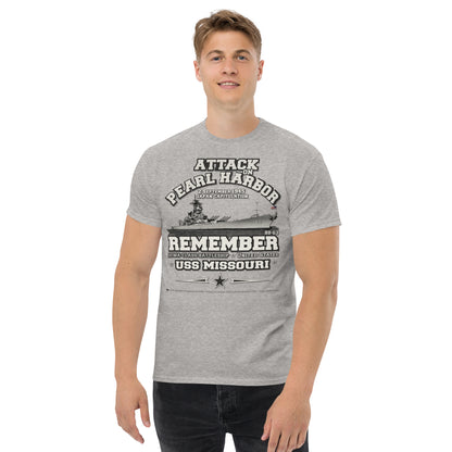 USS MISSOURI BB-63 Remember Pearl Harbor t-shirt