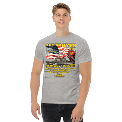 USS Winston Churchill DDG-81 Destroyer Veterans t-shirt