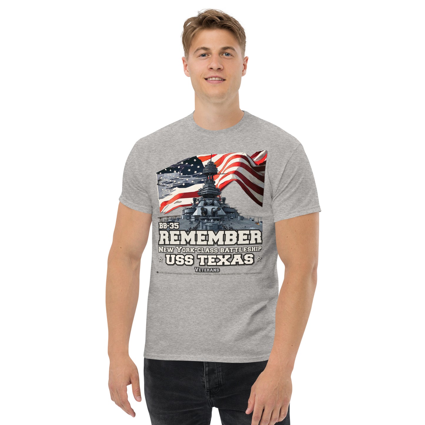 Remember USS TEXAS BB-35 Battleship t-shirt