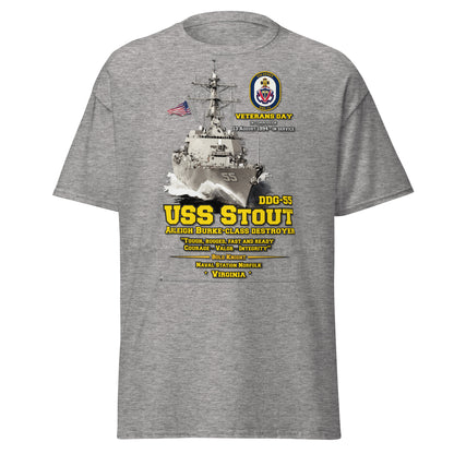 USS STOUT DDG-55 Destroyer Veterans Tee, Comancha Navy T-shirts,