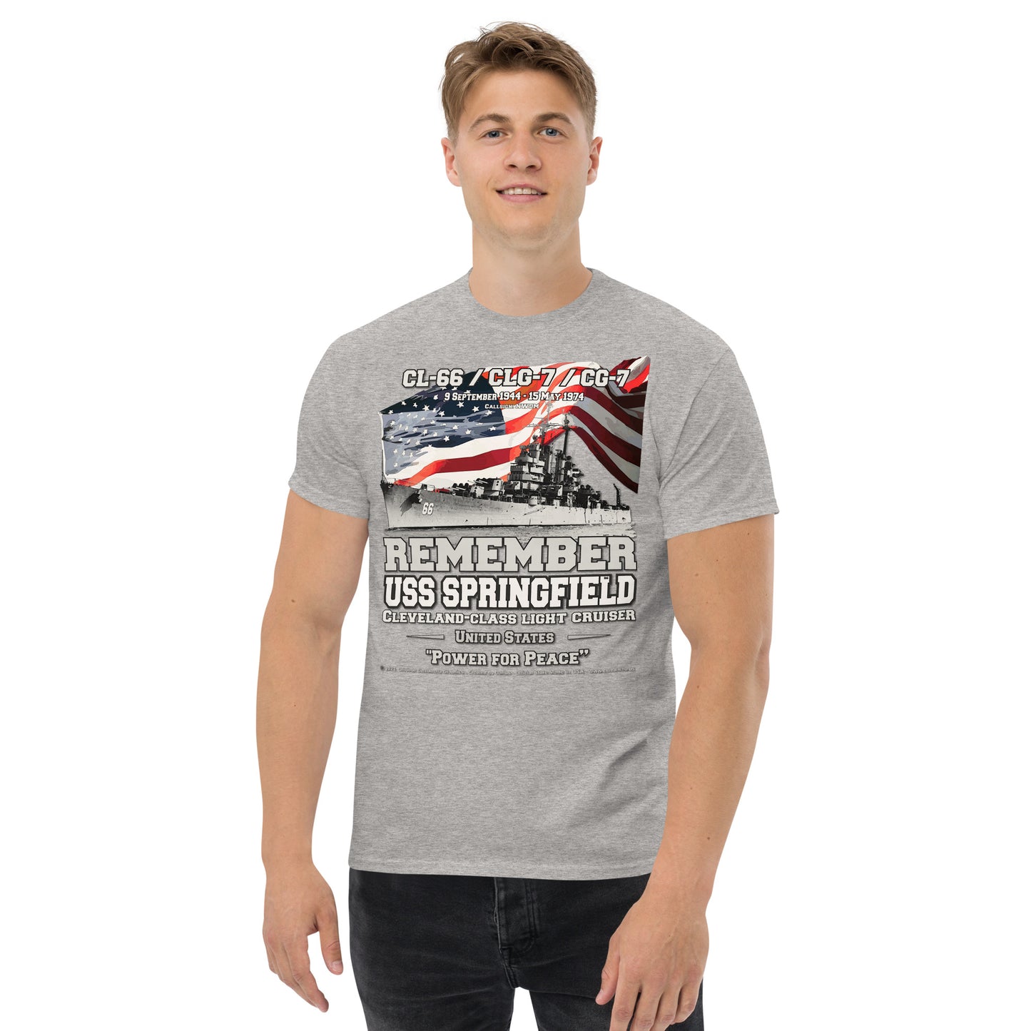 USS SPRINGFIELD CL-66 Light Cruiser t-shirt