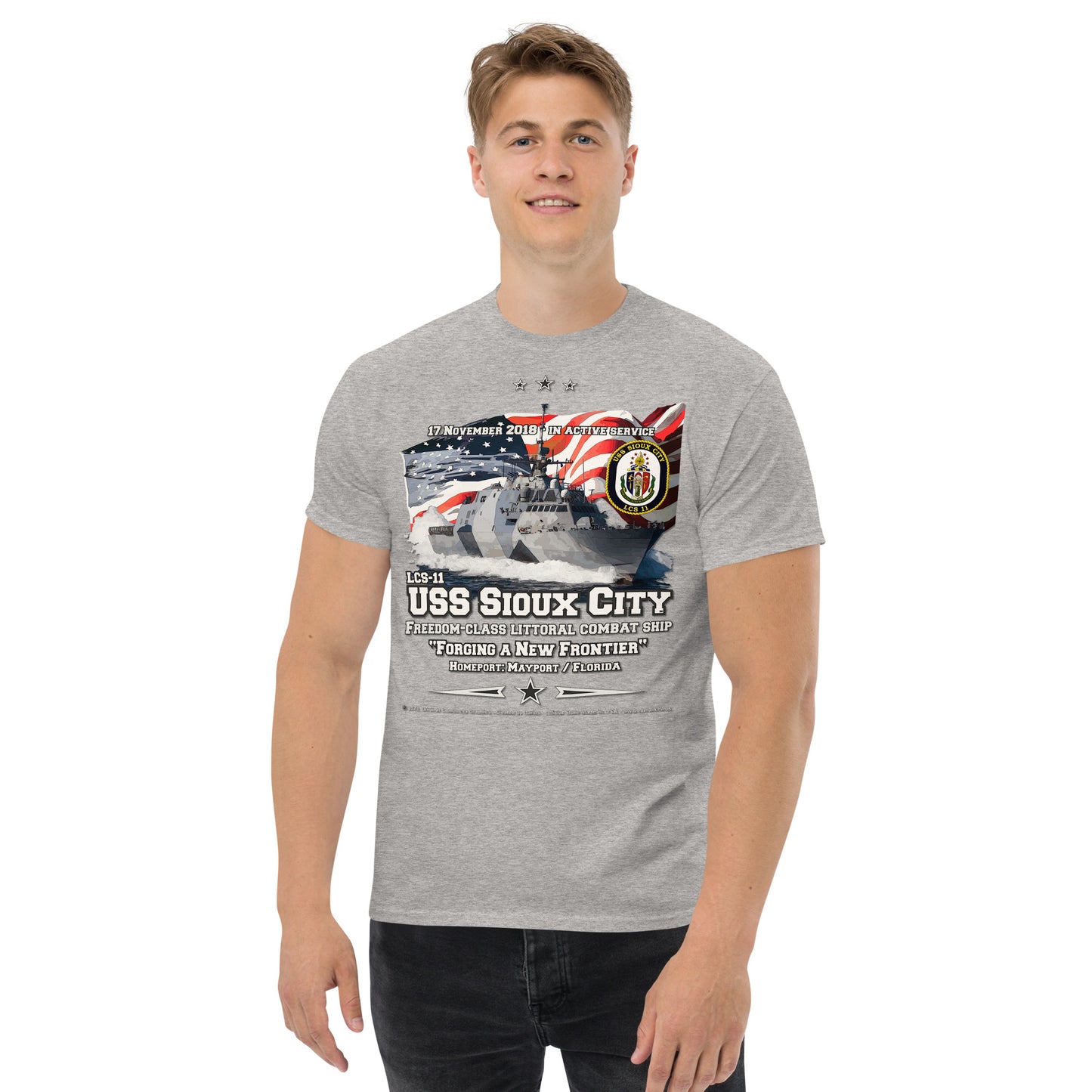 USS SIOUX CITY LCS-11 Littoral Combat Ship t-shirt