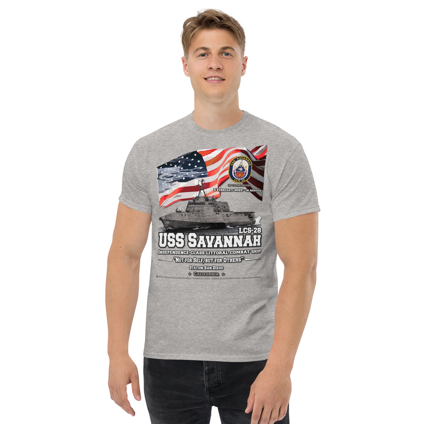 USS SAVANNAH LCS-28 Littoral Combat Ship t-shirt