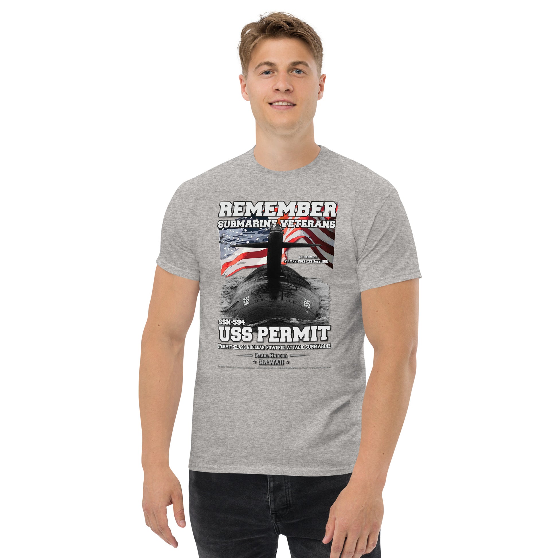 USS PERMIT SSN-594 Submarine Veterans Classic T-Shirt, Comancha T-shirts,