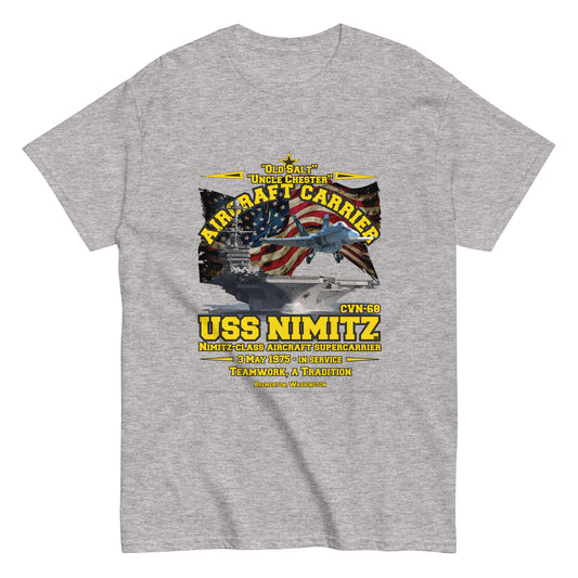 USS NIMITZ CVN-68 Aircraft Carrier Veterans Day T-shirt, Comancha,