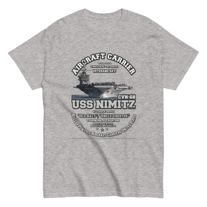 USS NIMITZ CVN-68 Aircraft Carrier Veterans Day T-shirt, Comancha,