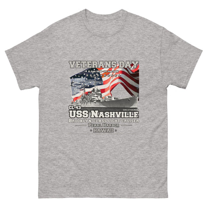 USS NASHVILLE CL-43 Cruiser t-shirt