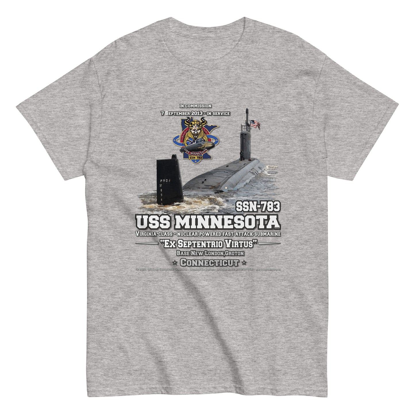 USS MINNESOTA SSN-783 Submarine t-shirt,  Veterans T-Shirt, Comancha Navy T-Shirts, 