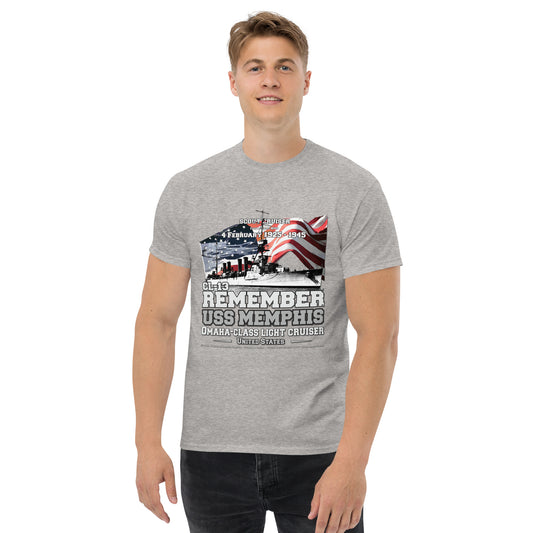USS MEMPHIS CL-13 Light Cruiser Veterans Classic T-Shirt, Comancha Navy T-shirts,