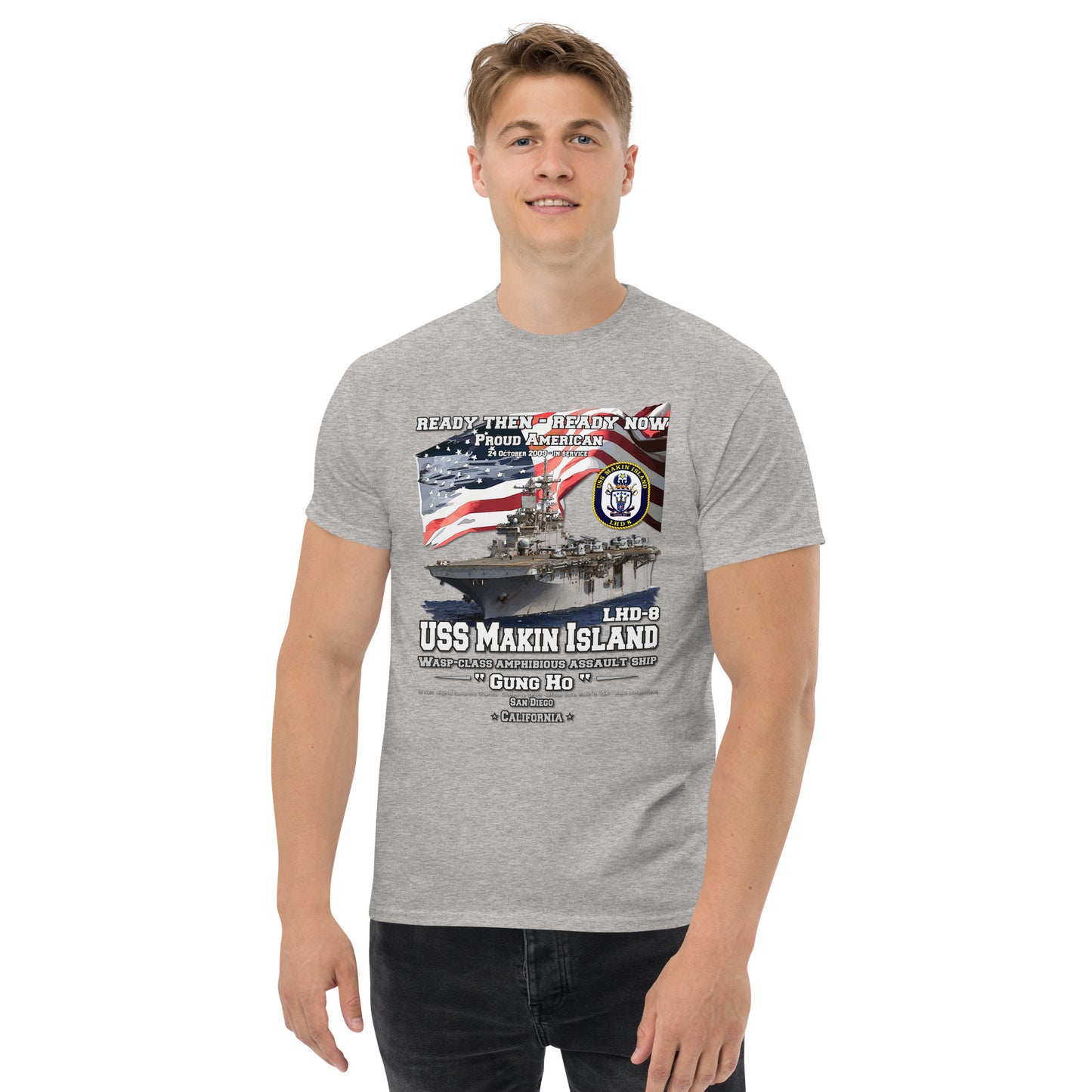 USS MAKIN ISLAND LHD-8 T-Shirts