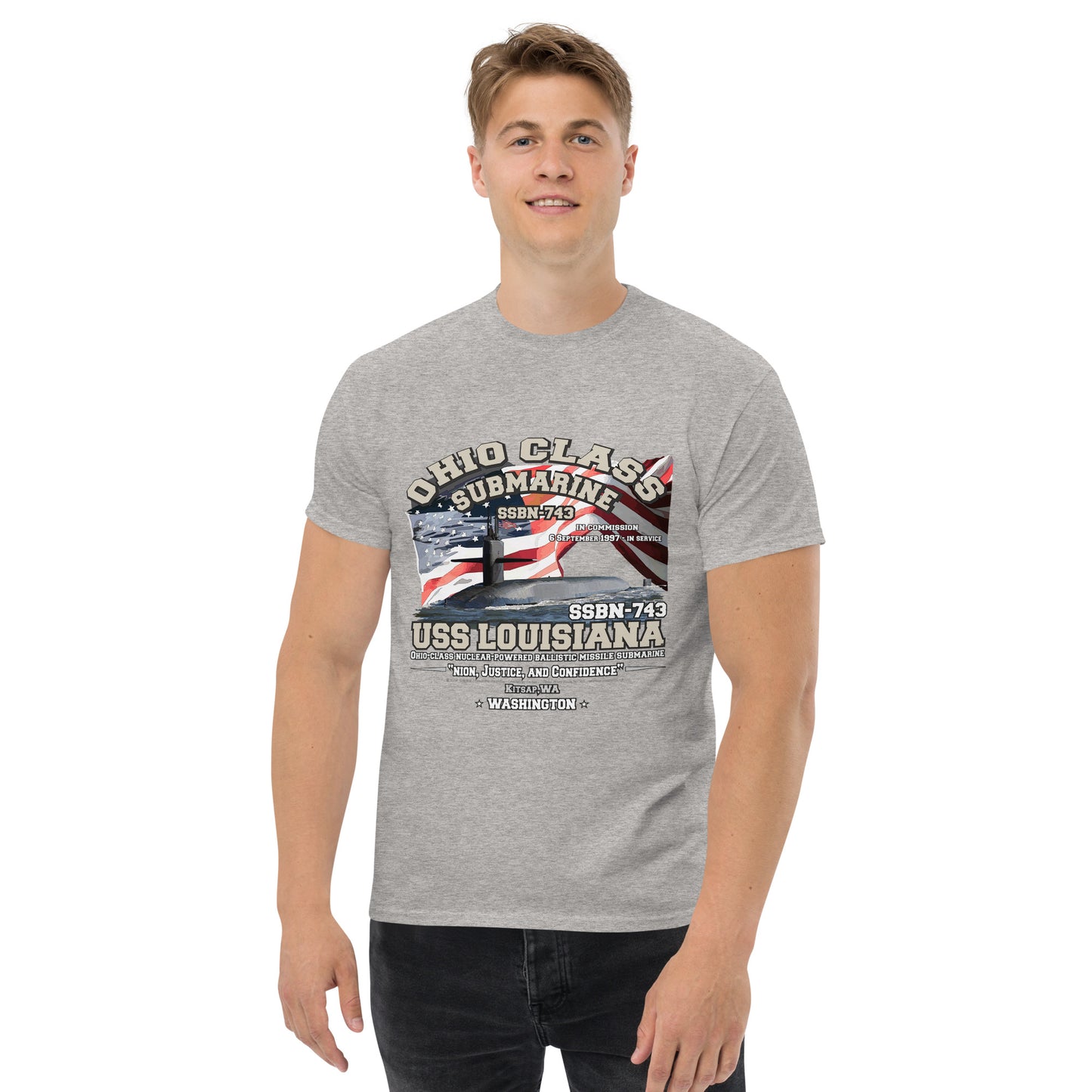 USS LOUISIANA SSBN-743 Submarine T-Shirt