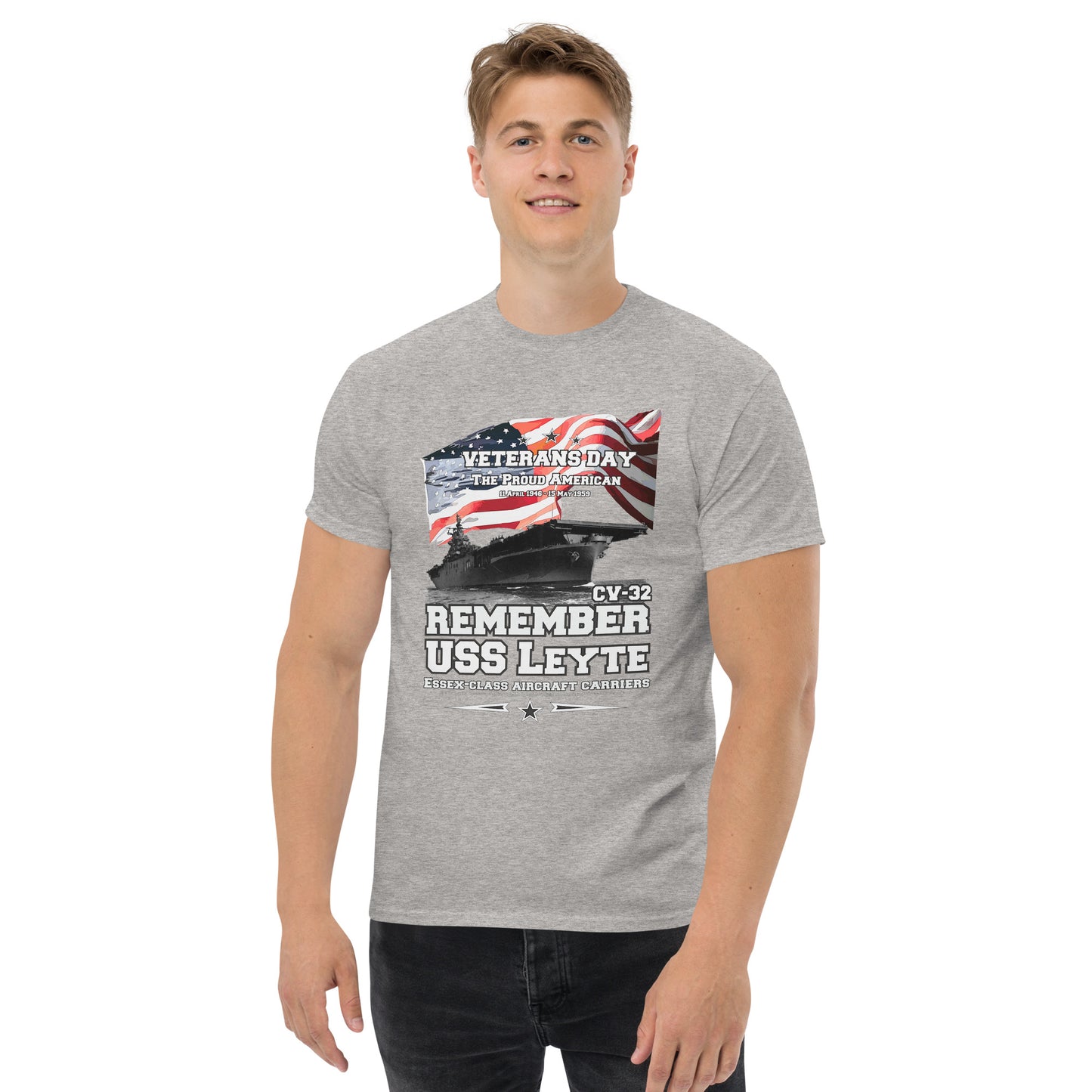 USS LEYETE CV-32 Aircraft Carrier T-Shirt