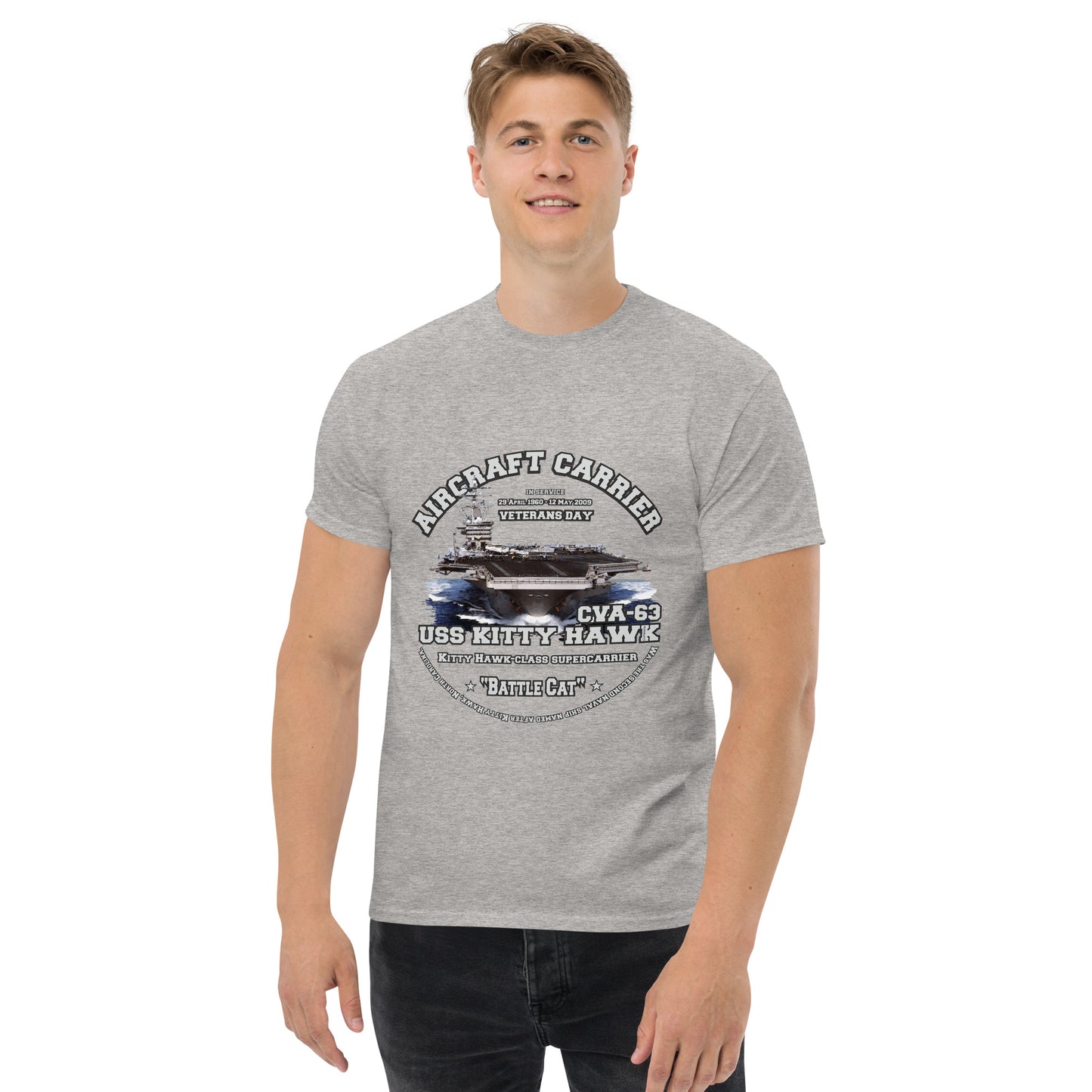 USS KITTY HAWK CVA-63 Aircraft Carrier Veterans T-Shirt