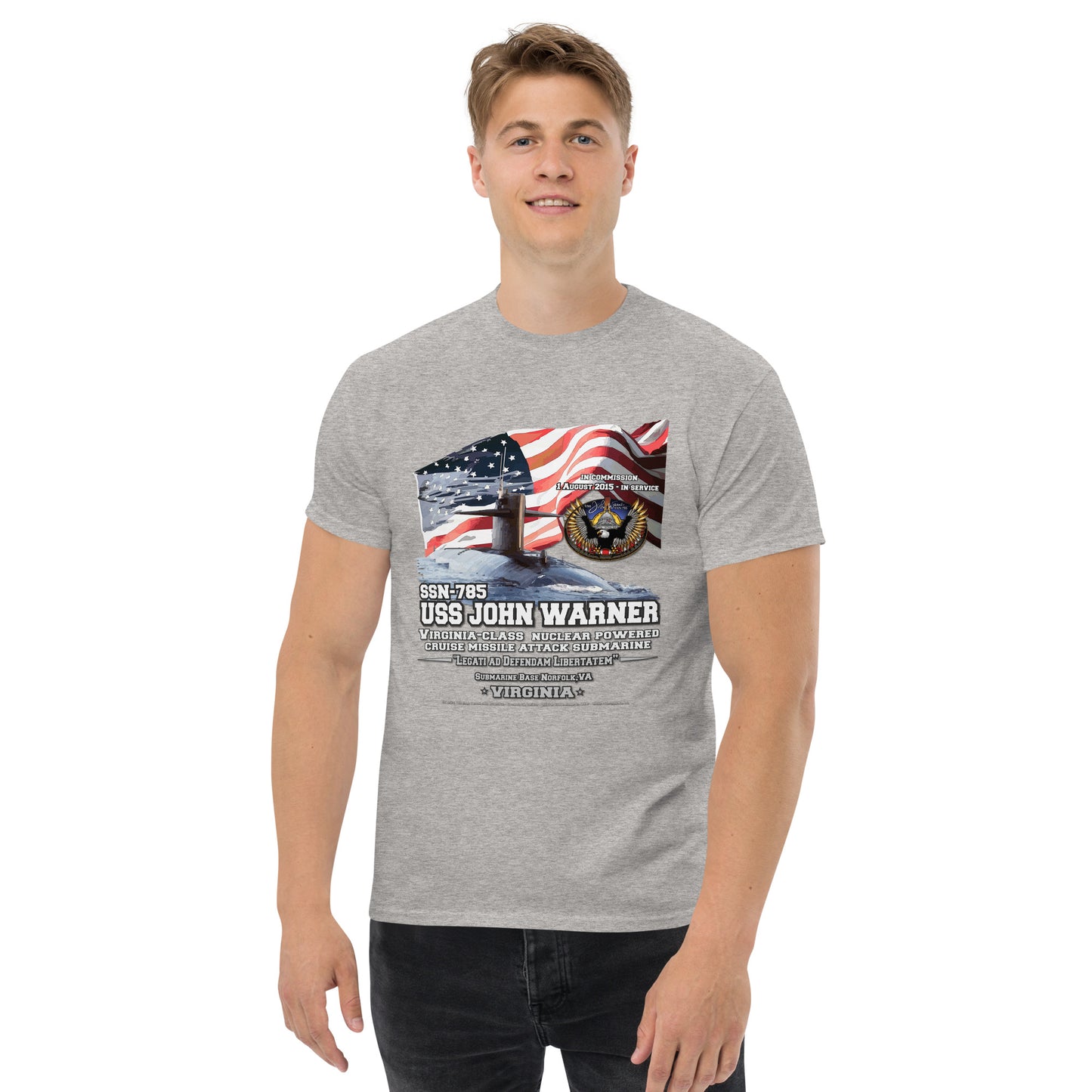 USS JOHN WARNER SSN-785 Submarine T-Shirt