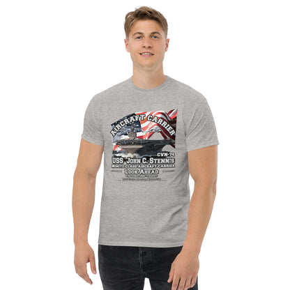 USS JOHN STENNIS CVN-74 Aircraft Carrier Veterans T-Shirt