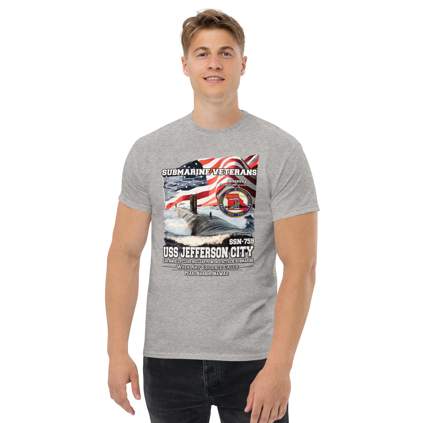 USS JEFFERSON SSN-759 Submarine T-Shirt