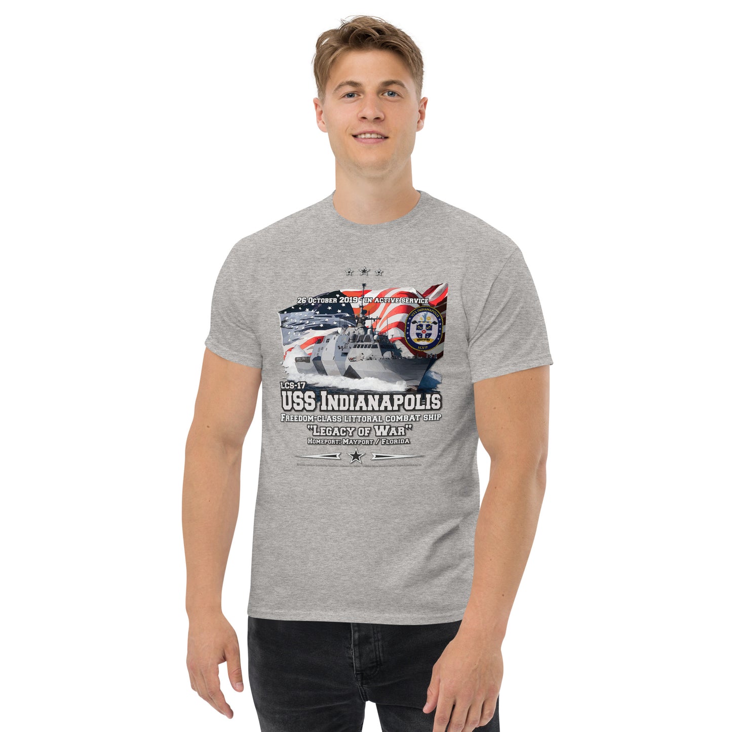 USS INDIANAPOLIS LCS-17 Littoral Combat Ship t-shirt