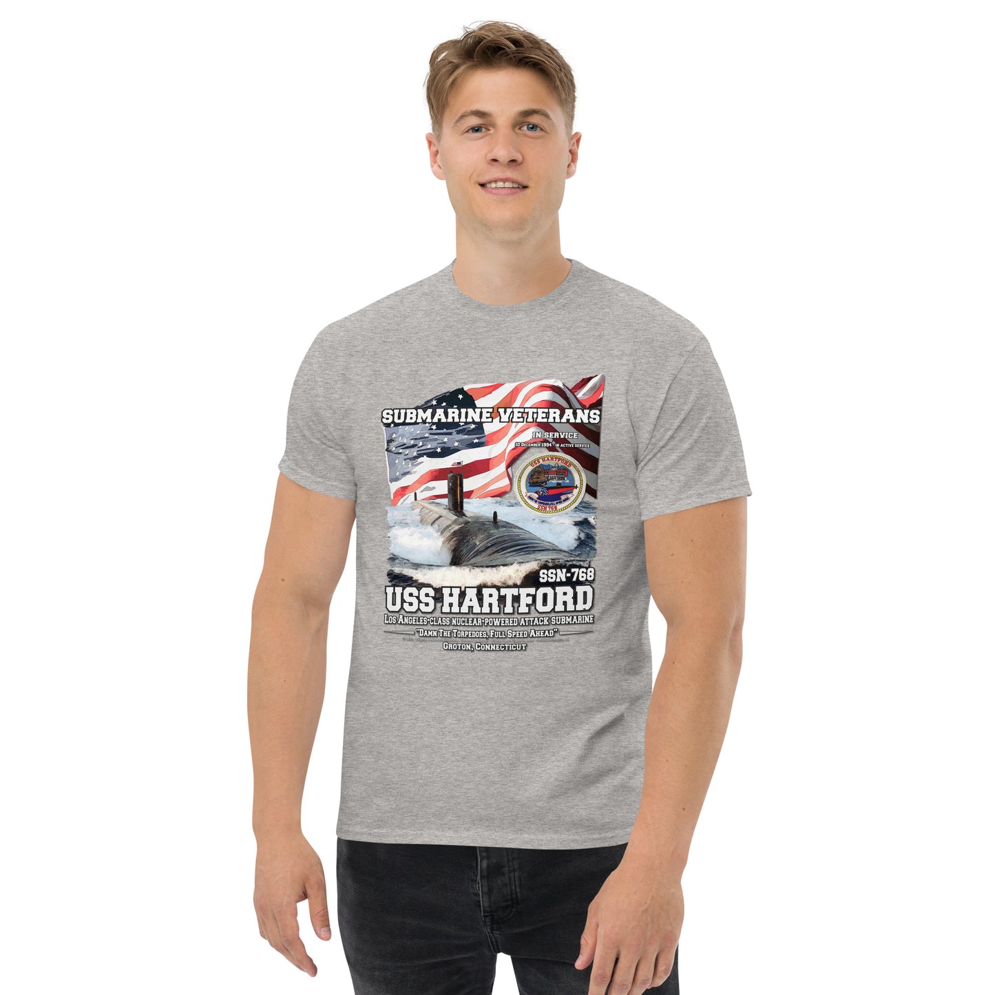 USS HARTFORD SSN-768 Submarine Veterans Classic T-Shirt, Comancha store, USS HARTFORD SSN-768 t-shirt, Submarine Veterans t-shirts, Classic T-Shirt, Comancha store t-shirt, Navy Ships T-shirt,