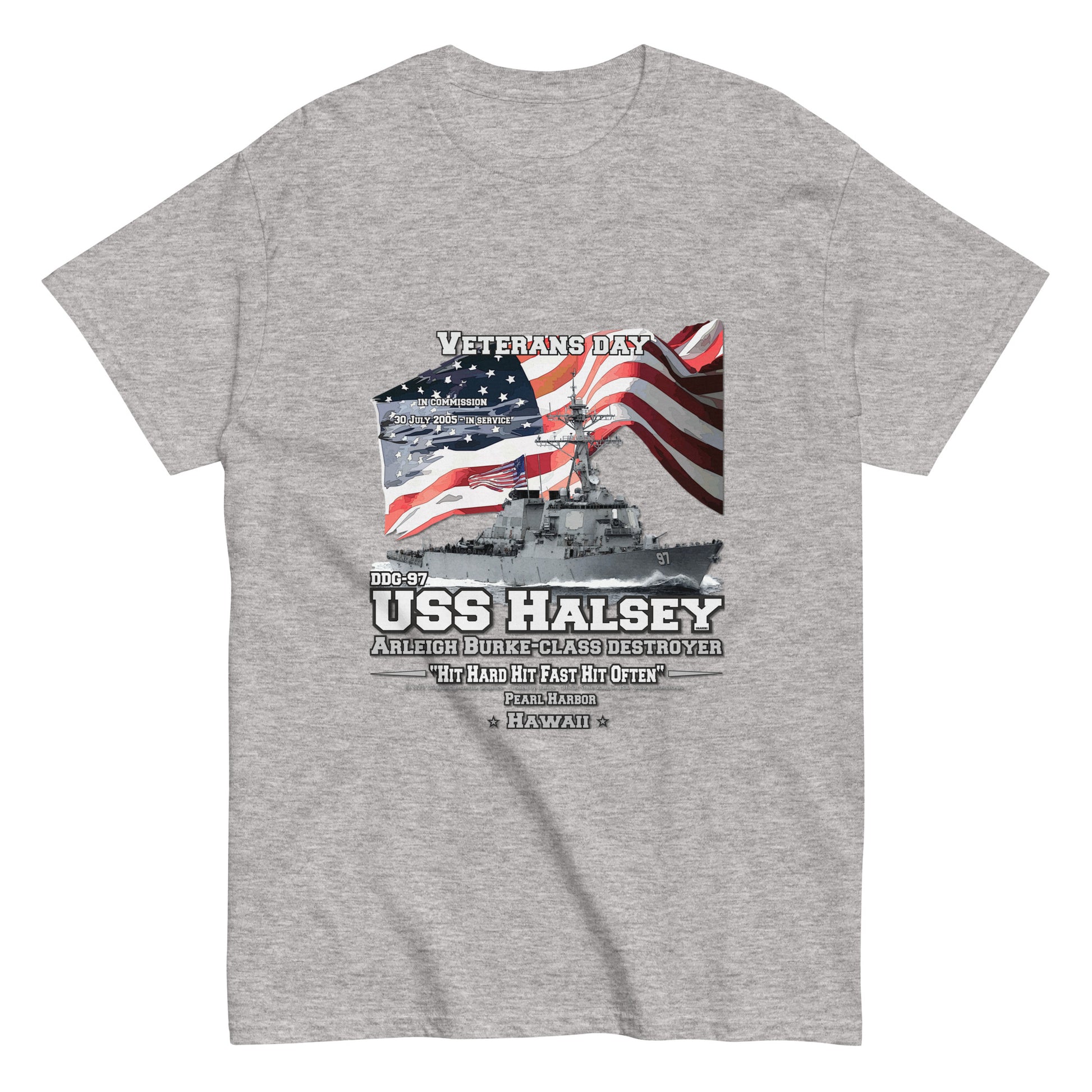 USS HALSEY tee,USS HALSEY DDG-97 Destroyer, tee Navy Classic T-shirt, Comancha Store, USS HALSEY DDG-97 Destroyer Veterans Classic T-shirt, Comancha T-shirt Store,