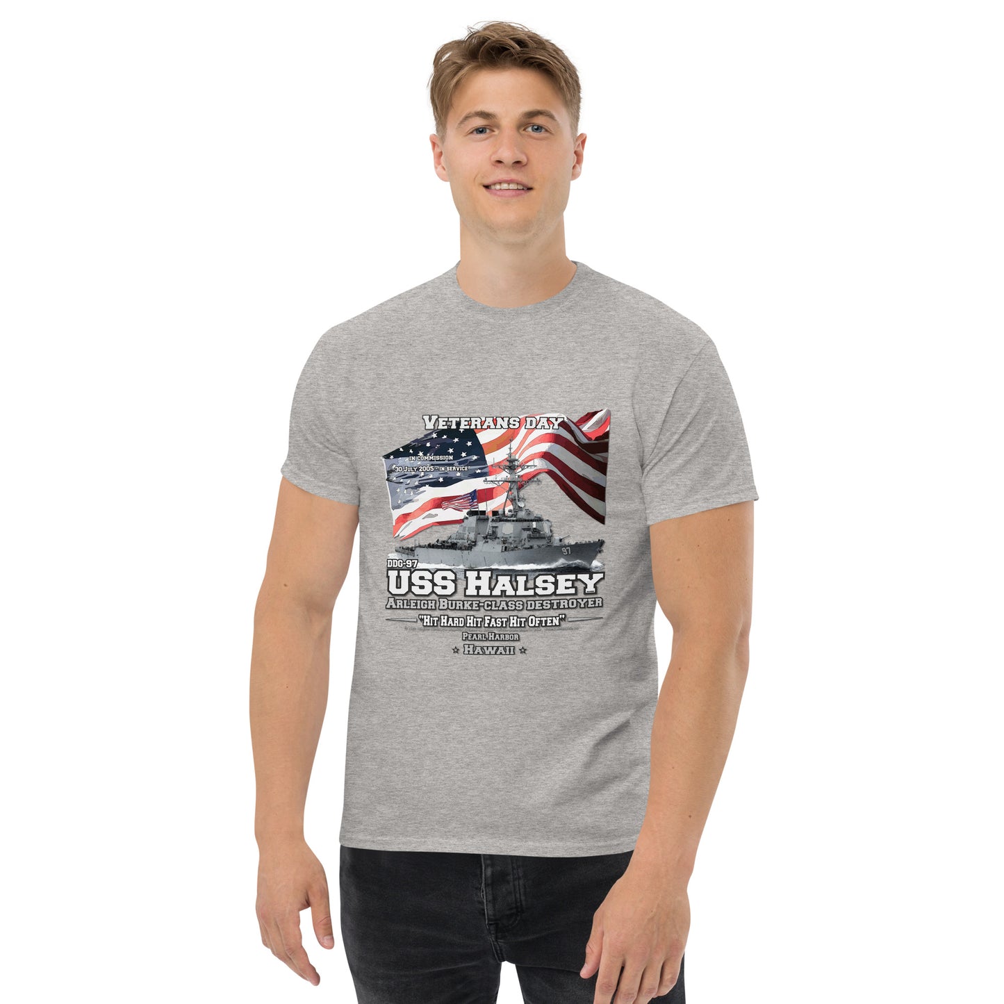 USS HALSEY DDG-97 Destroyer T-shirt